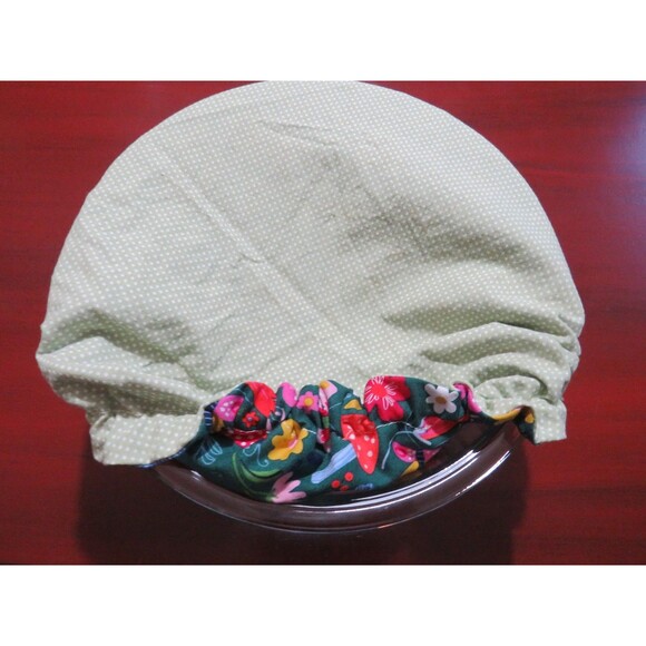 Reversible Kitchenaid Bowl Cover: Mushrooms & Sage Dots, Mixer Bowl Cover - Picture 4 of 6